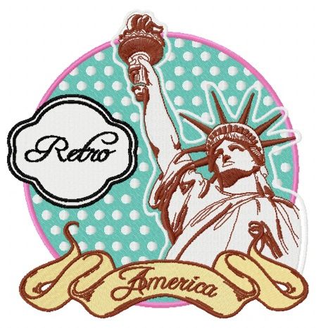America machine embroidery design