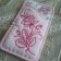 Mobile case with rose free embroidery design