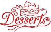 Deserts embroidery design