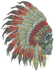 Dead warrior embroidery design
