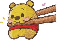 Sushi baby pooh embroidery design