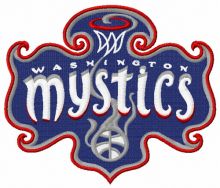 Washington Mystics logo 3 embroidery design