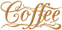 Coffee embroidery design