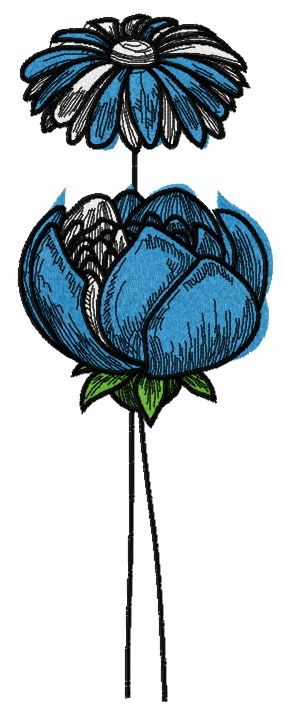 Blue meadow 10 machine embroidery design
