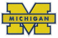 Michigan Wolverines logo embroidery design