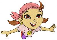 Izzy flying embroidery design