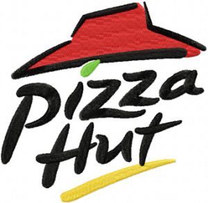 Pizza Hut logo embroidery design