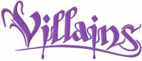 Villains script logo embroidery design