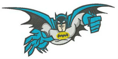 Batman is flying machine embroidery design
