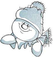 Snowman Christmas scetch embroidery design