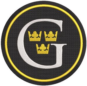 Gustavus Athletics logo embroidery design