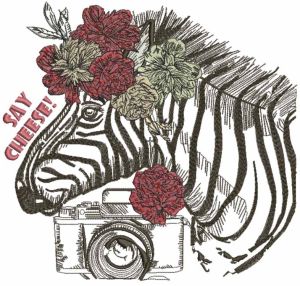 Say Cheese embroidery design