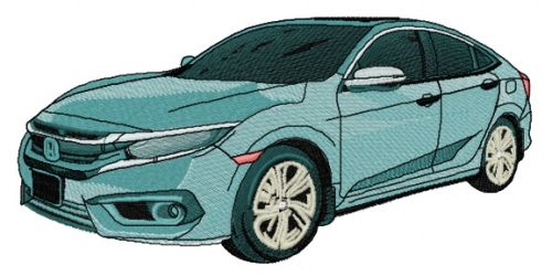 Honda Civic Touring car 2 machine embroidery design