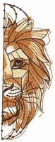 Animal king embroidery design