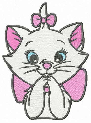Astonished Marie machine embroidery design