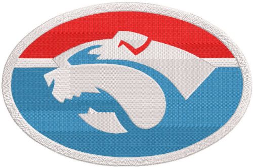 Western Bulldogs football club logo embroidery design