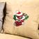 Christmas cushion with teddy bear in sock embroidery design