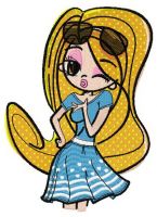 Anime girl 2 embroidery design