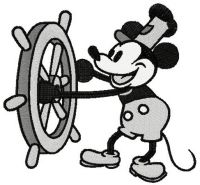 Retro Mickey embroidery design