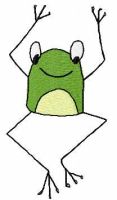 Funny frog free embroidery design 10