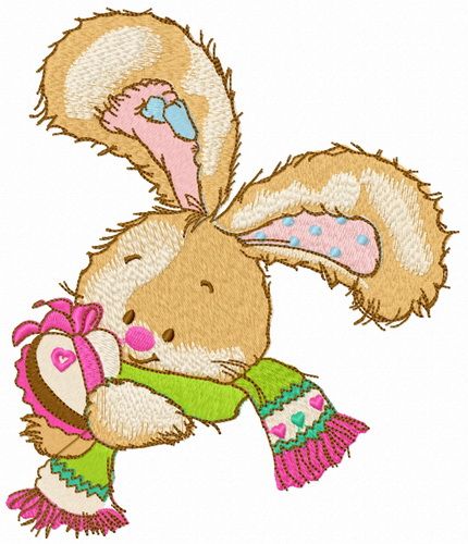 Box of candies for bunny machine embroidery design