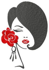 Spanish beauty embroidery design