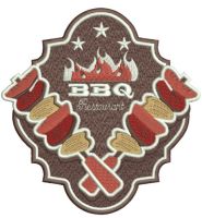 BBQ restaurant embroidery design