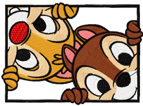Chip & Dale 5 machine embroidery design