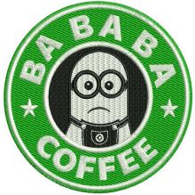 Bababa coffee embroidery design