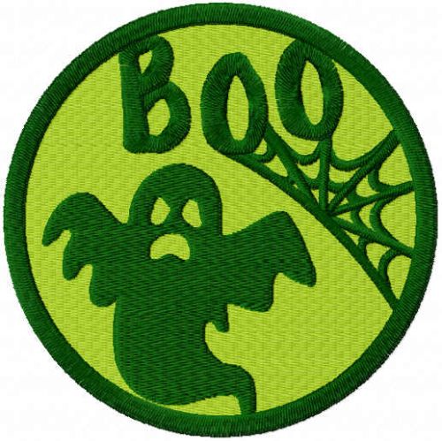Ghost badge free embroidery design