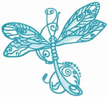 Fancy dragonfly 2 embroidery design