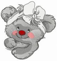 Bear the ballerina 4 embroidery design