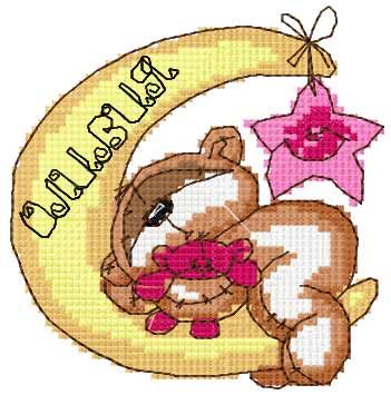 Teddy sleeping time free embroidery design