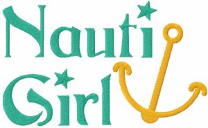 Desenho de bordado Nauti Girl
