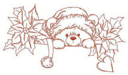 Hiding among flowers machine embroidery design