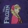 Embroidered bath towel with Frozen princess