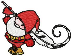 Santa writing 2 embroidery design