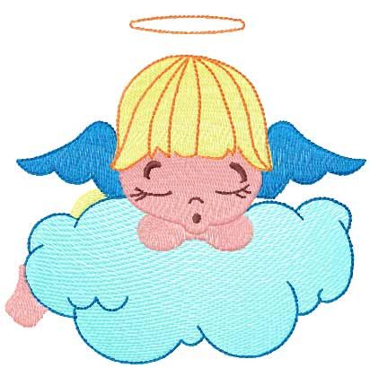 Little sleeping angel free embroidery design 5