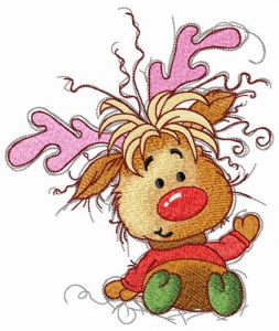 Deer Hello everybody embroidery design