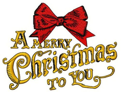 A Merry Christmas to you 4 machine embroidery design