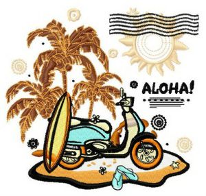 Aloha 2 embroidery design