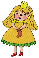 Princess costume embroidery design
