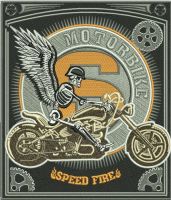 Road angel embroidery design