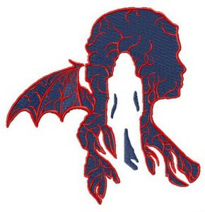 Game of Thrones Daenerys Targaryen silhouette embroidery design