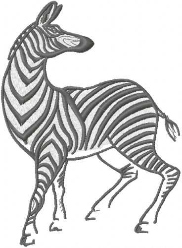 Zebra sketch embroidery design 2