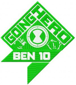 Ben 10 Going hero embroidery design