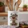Embroidered kitchen utensil holder with Rudolf Christmas Time embroidery design