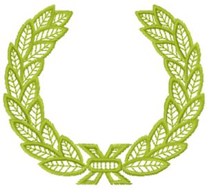 Laurel wreath embroidery design