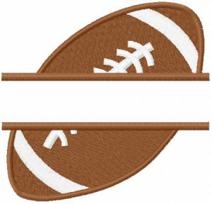 Desenho de bordado dividido em bola de futebol americano