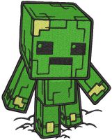 Creeper Minecraft embroidery design